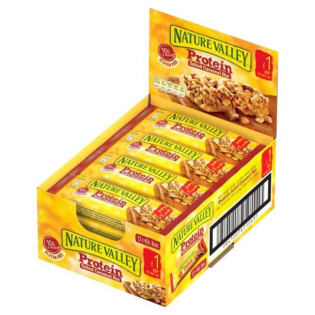Nature Valley Protein Salted Caramel Nut Cereal Bars   12 x 40g