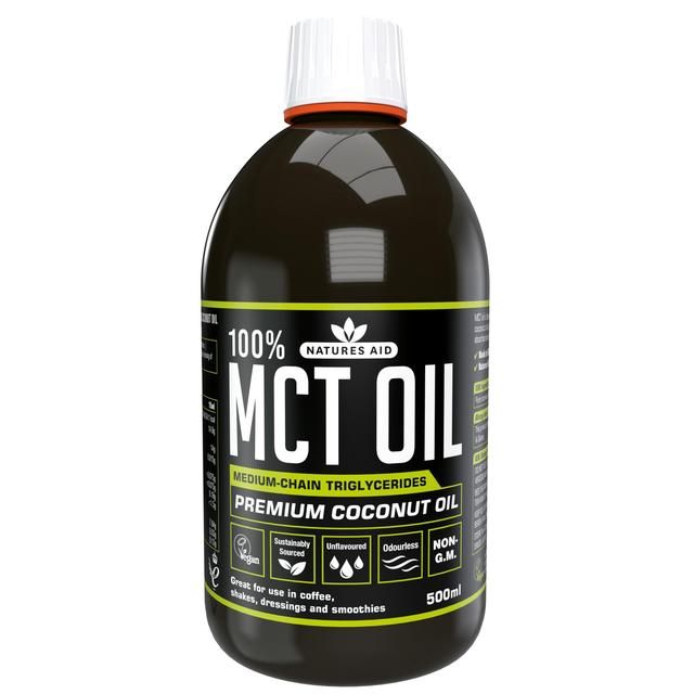Natures Aid 100% MCT Oil Premium Coconut Oil    500ml