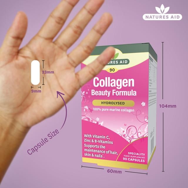 Natures Aid Collagen Beauty Formula Supplement Capsules    90 per pack