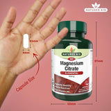 Natures Aid Magnesium Citrate Supplement Capsules 119mg   60 per pack