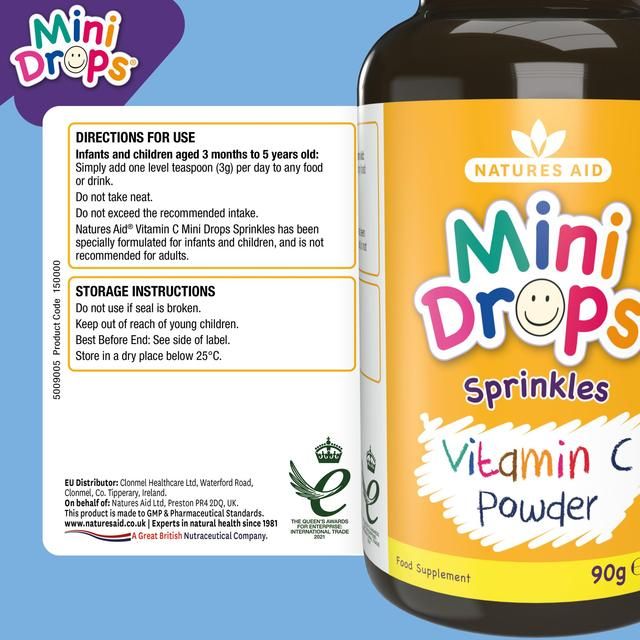 Natures Aid Mini Drops Vitamin C Sprinkles   90g