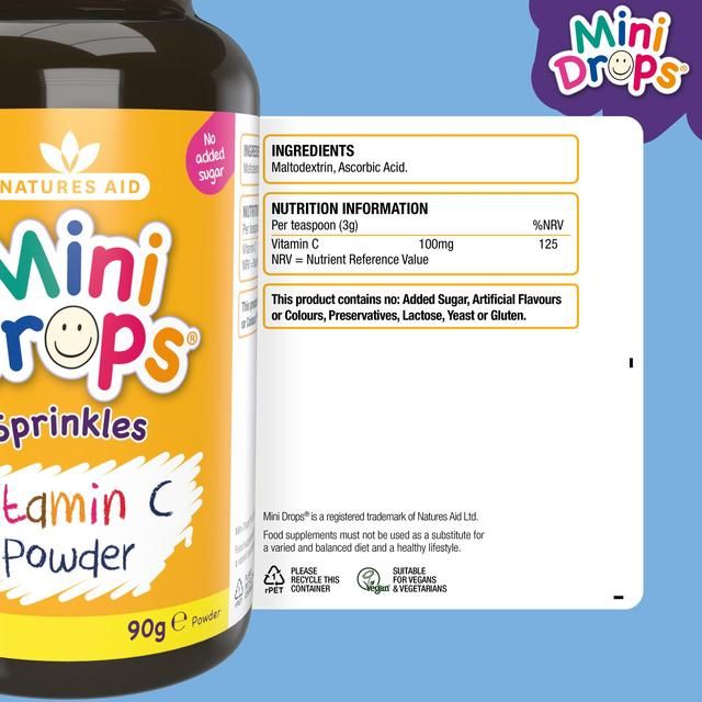 Natures Aid Mini Drops Vitamin C Sprinkles   90g