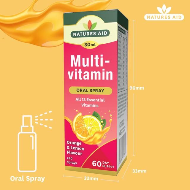 Natures Aid Multivitamin Oral Spray (Orange &amp;amp; Lemon Flavour)   30ml