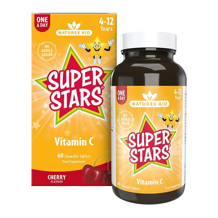 Natures Aid Super Stars Vitamin C 60 Tablets