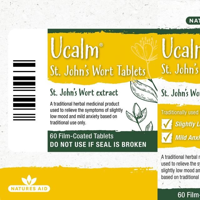 Natures Aid Ucalm 300mg T St John's Wort Extract Tablets    60 per pack