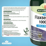 Natures Aid Vegetarian Flaxseed Oil 1000mg Capsules   90 per pack