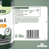Natures Aid Vitamin E Supplement Soft Gels 400iu    60 per pack
