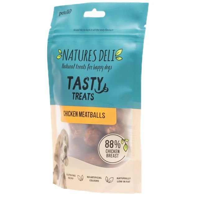Natures Deli Chicken and Rice Meatball Dog Treats   100g