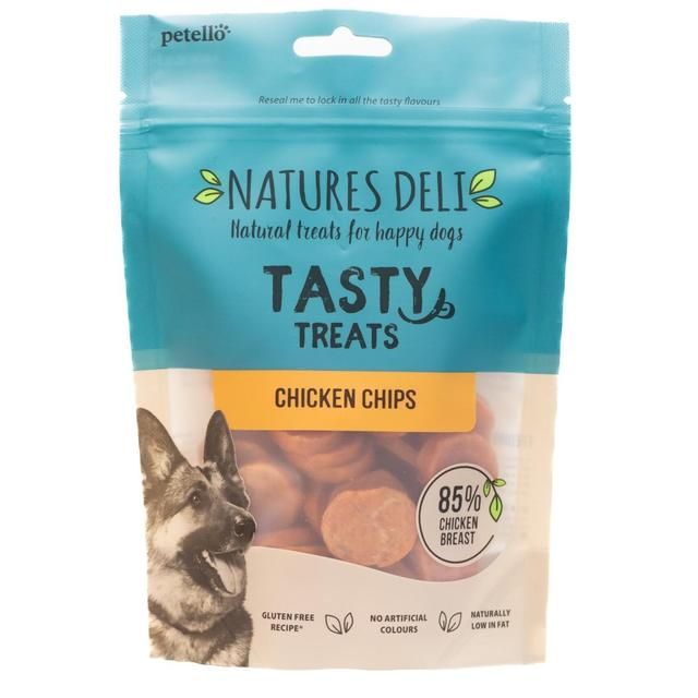 Natures Deli Chicken Chips Dog Treats   100g
