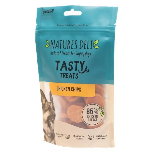 Natures Deli Chicken Chips Dog Treats   100g