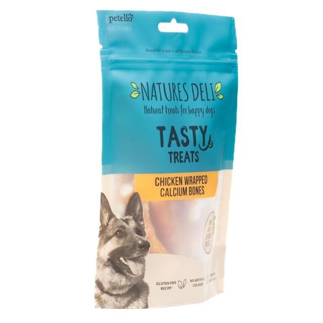 Natures Deli Chicken Wrapped Calcium Bone Dog Treats   100g
