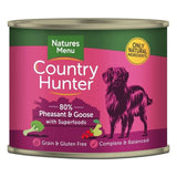 Natures Menu Country Hunter Pheasant &amp;amp; Goose Wet Dog Food Cans   6 x 600g