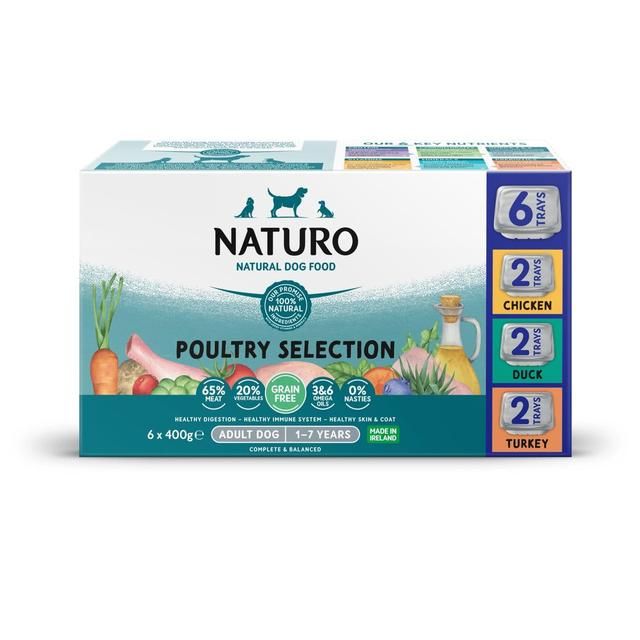 Naturo Adult Dog Grain &amp;amp; Gluten Free Variety Trays   6 x 400g