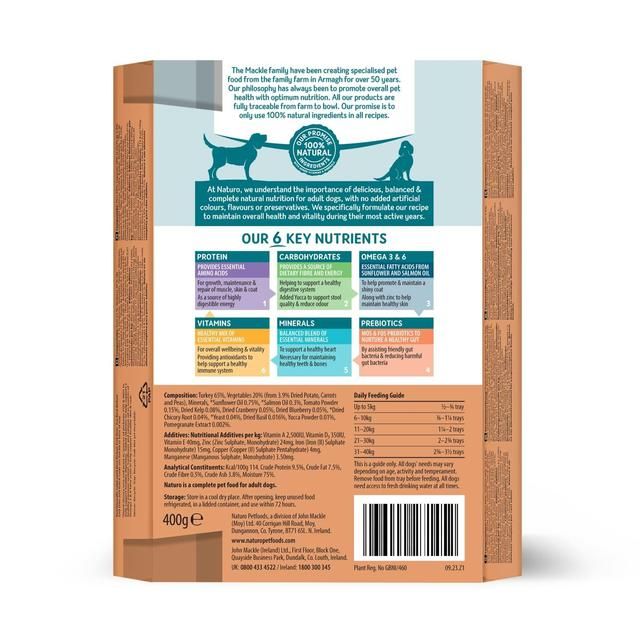 Naturo Grain Free Turkey with Potato &amp;amp; Vegetables   400g