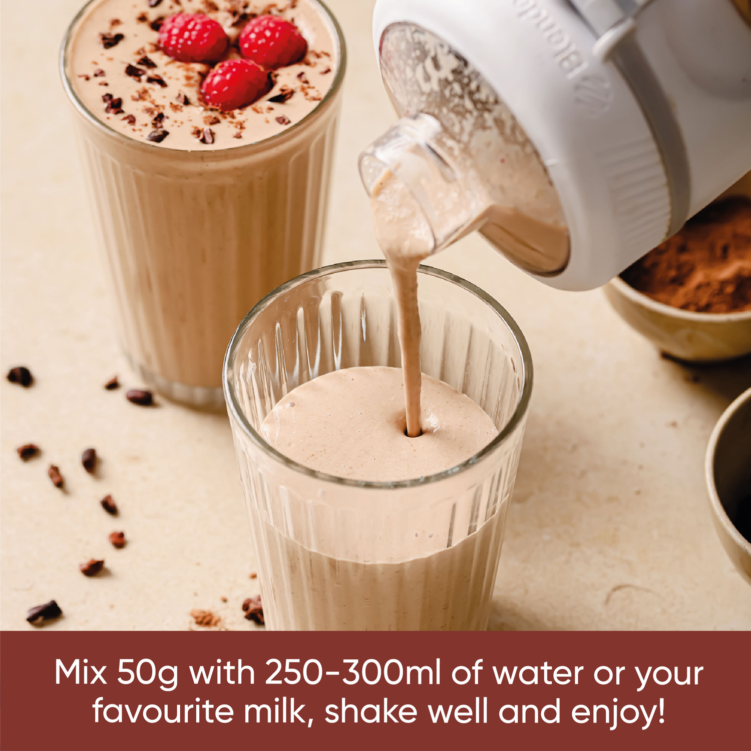 Naturya Balanced Protein Superfood Shake Chocolate &amp;amp; Raspberry 550g