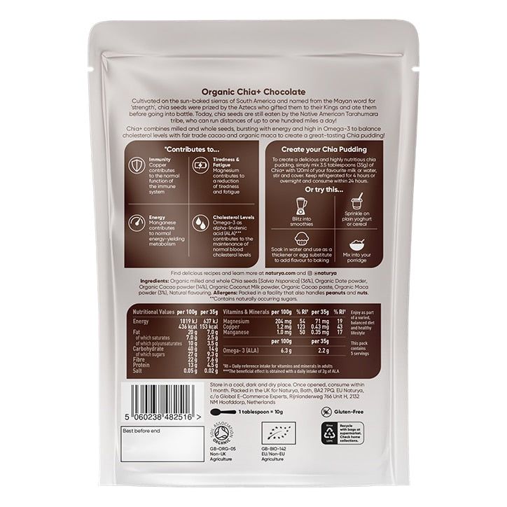 Naturya Chia+ Chocolate Organic 175g