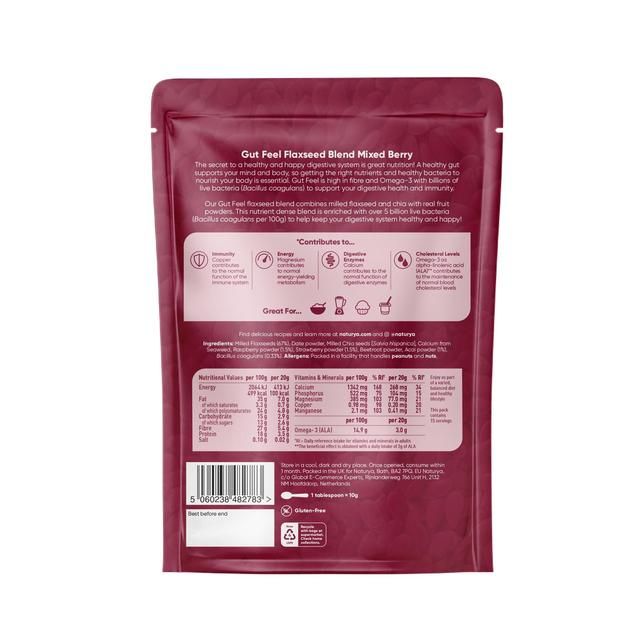 Naturya Gut Feel Mixed Berry Flaxseed Blend   240g