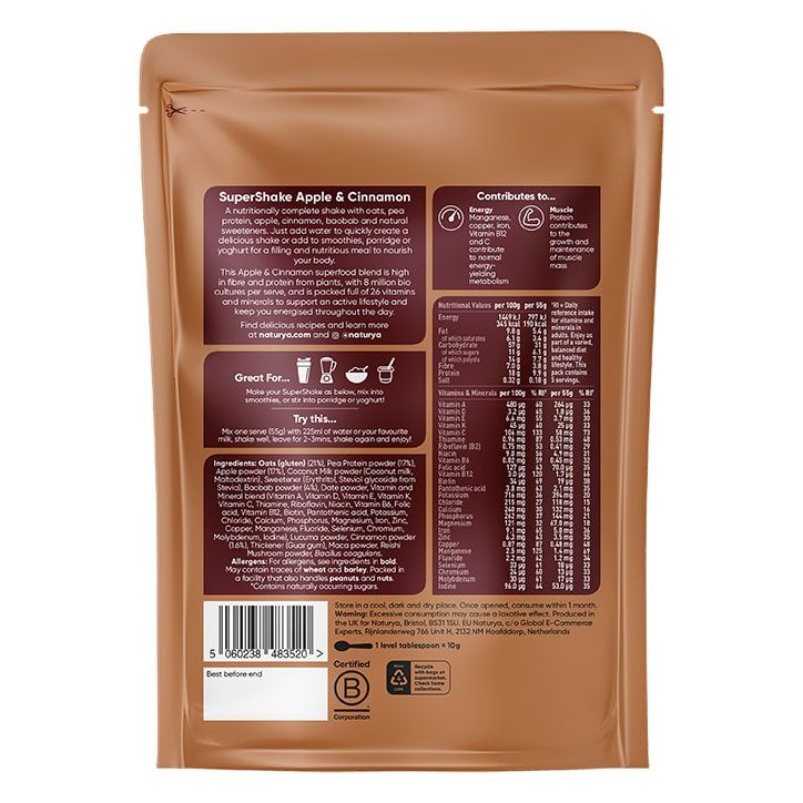 Naturya SuperShake Apple &amp;amp; Cinnamon 275g