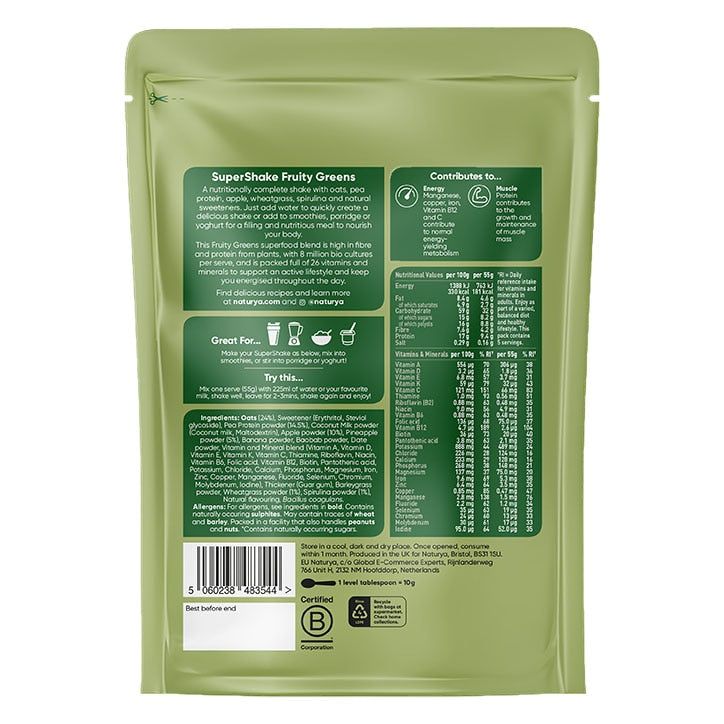 Naturya SuperShake Apple &amp;amp; Cinnamon 275g Blueberry &amp;amp; Banana