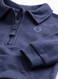 Navy Quarter-Zip Sweatshirt &amp;amp; Leggings Set 9-12 months