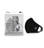 NEQI 3PLY Reusable Face Masks - 3 Pack (Adult S/M - Black)