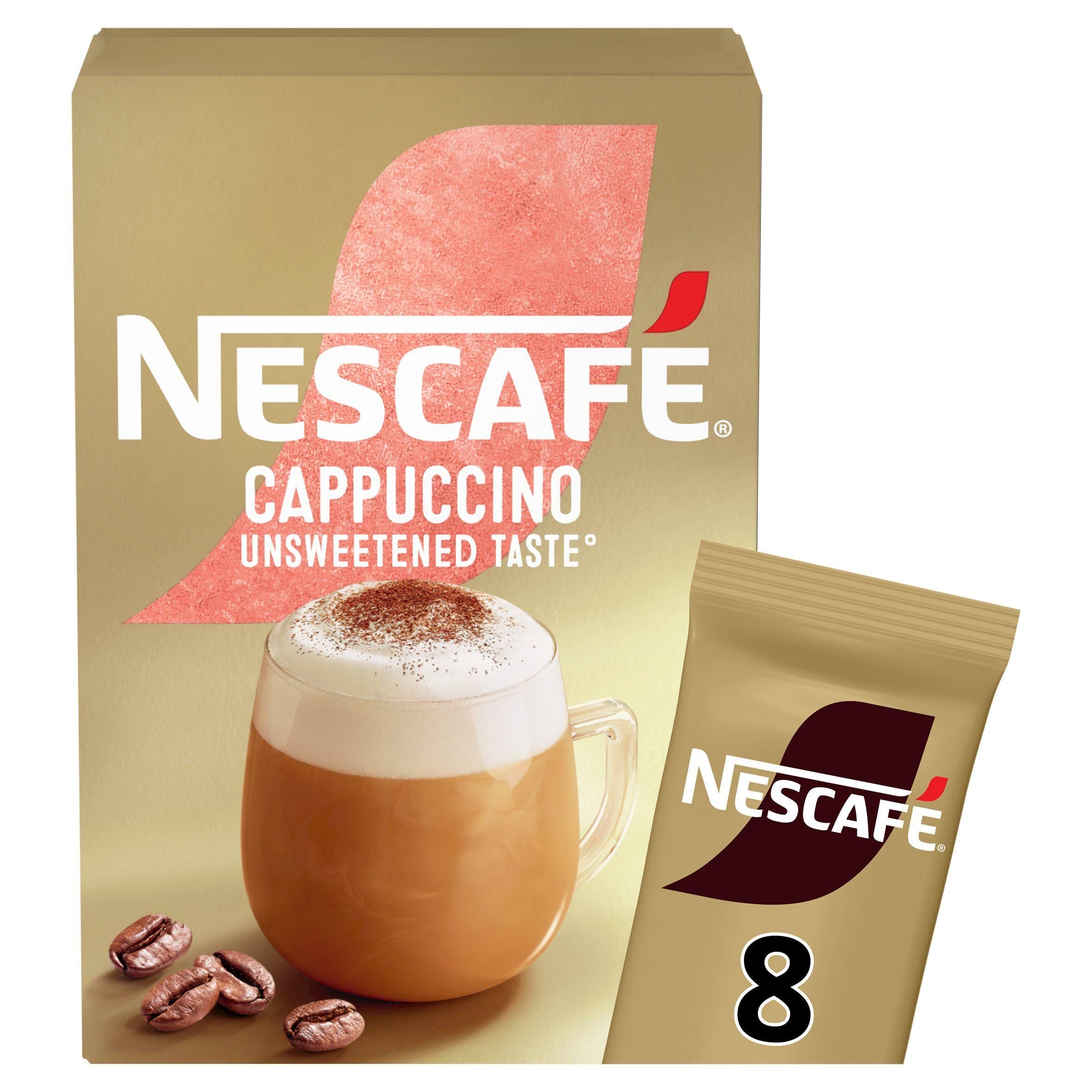 Nescaf&amp;eacute; Gold Cappuccino Unsweetened Instant Coffee Sachets x8