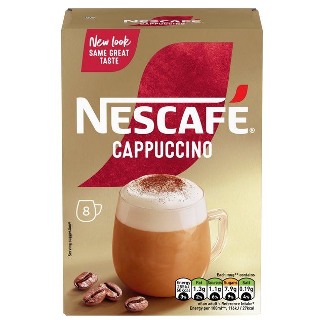 Nescafe Cappuccino Instant Coffee 8 Sachets   8 per pack