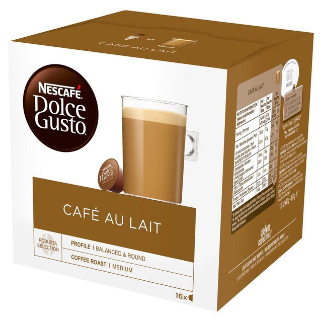 Nescafe Dolce Gusto Cafe Au Lait Pods   16 per pack
