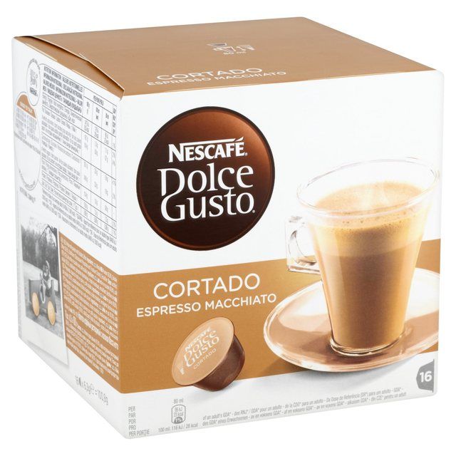 Nescafe Dolce Gusto Cortado Espresso Macchiato Pods   16 per pack