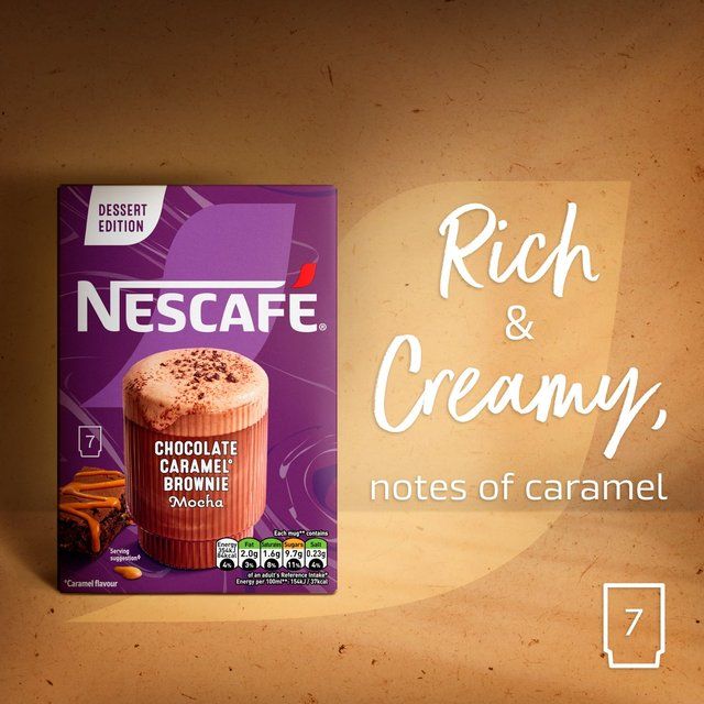Nescafe Gold Frothy Coffee Chocolate Caramel Brownie Iced 7 sachets   6 x 149g