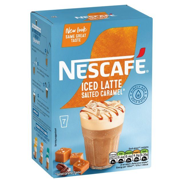 Nescafe Gold Iced Salted Caramel Latte   7 per pack