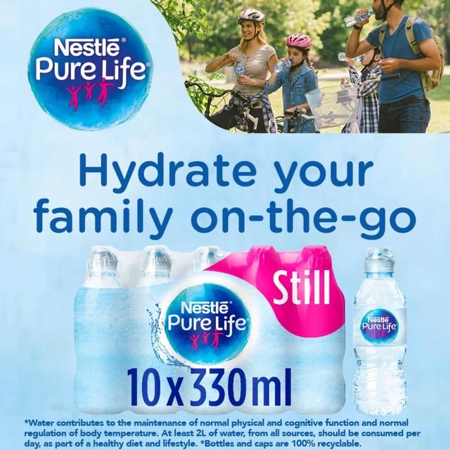 Nestle Pure Life Still Spring Water Sports Cap   10 x 330ml