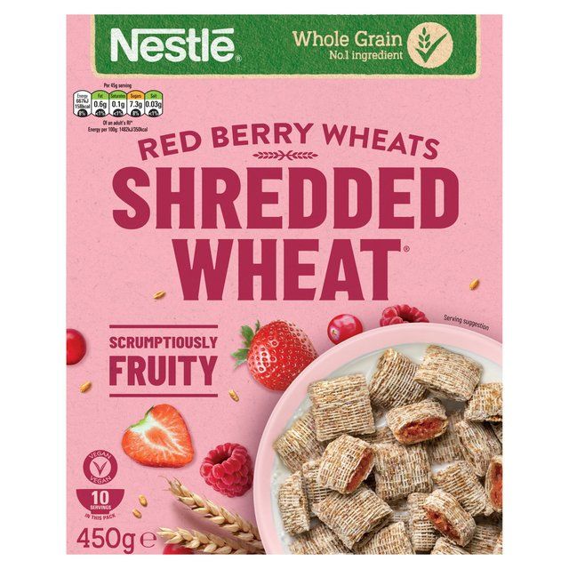 Nestle Shredded Wheat Red Berries &amp;amp; Vanilla Cereal   450g