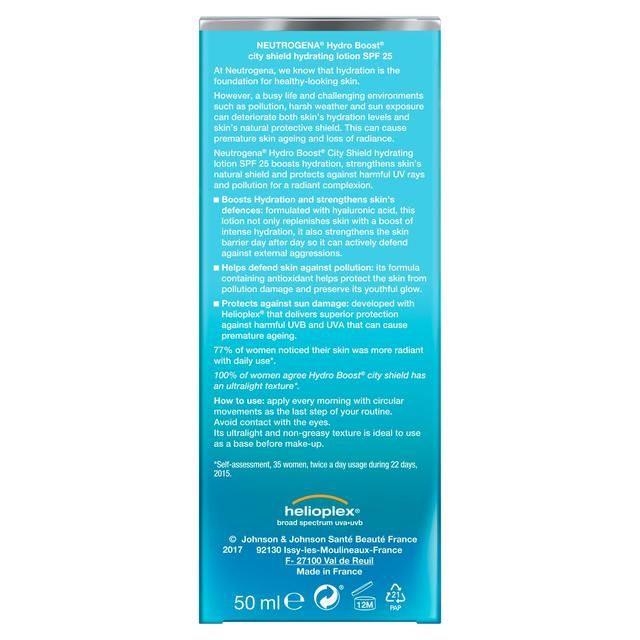 Neutrogena Hydro Boost Hydrating SPF Lotion   50ml