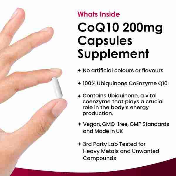 New Leaf CoQ10 200mg - Co Enzyme Pure Ubiquinone 120 Capsule