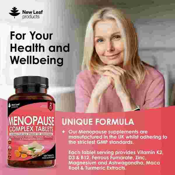 New Leaf Menopause Supplements + Turmeric &amp;amp; Ashwagandha