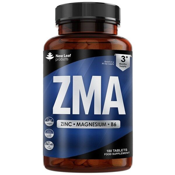 New Leaf ZMA Supplement - Zinc Magnesium &amp;amp; Vit B6 180 Tablet