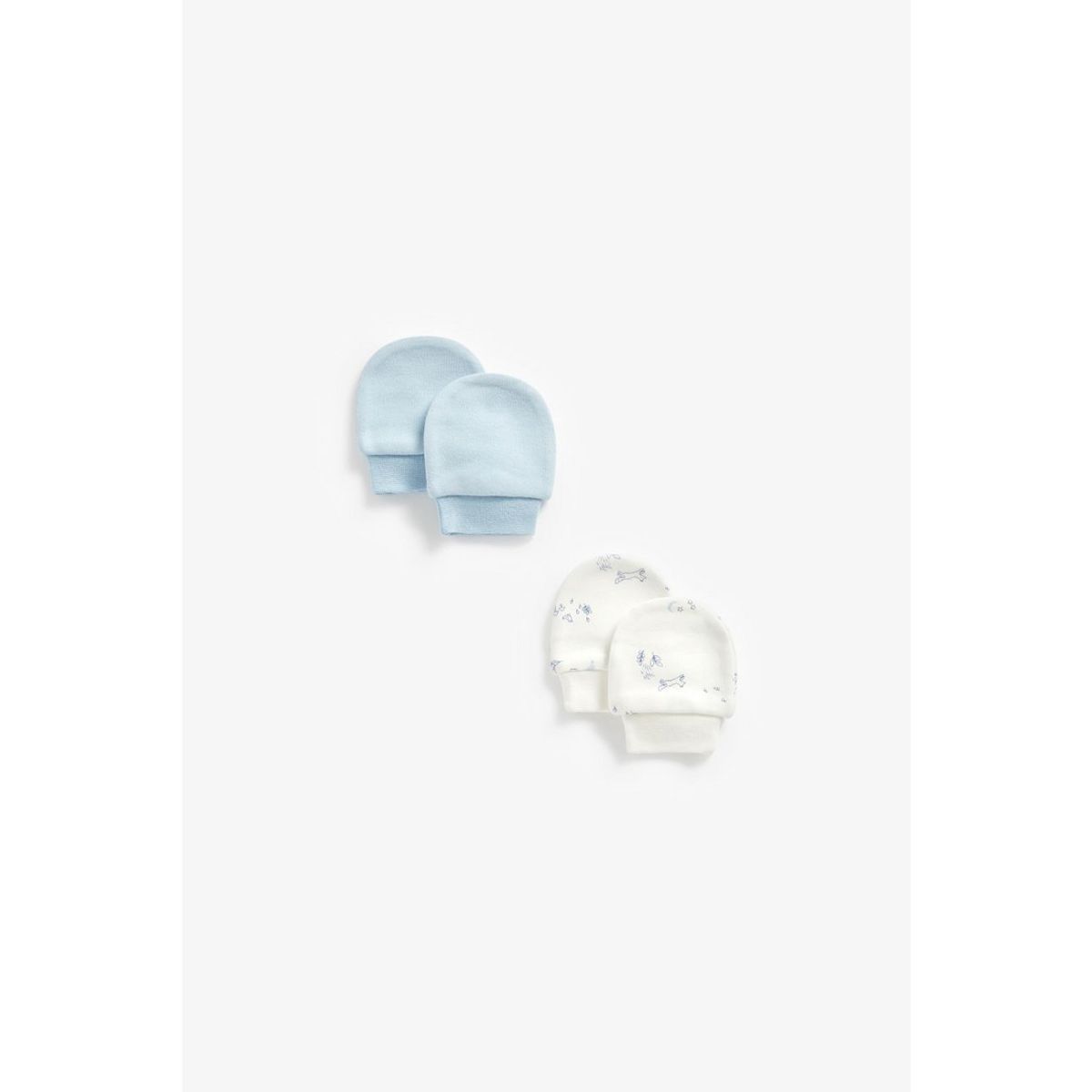 Newborn Boy 2 Pack Scratch Mitts