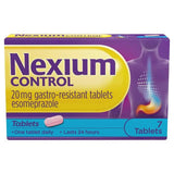 Nexium Control Heartburn Relief Indigestion &amp;amp; Acid Reflux Tablets x7