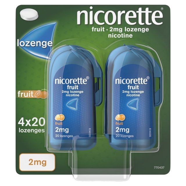 Nicorette Fruit Lozenge 2 mg (Stop Smoking Aid)   80 per pack