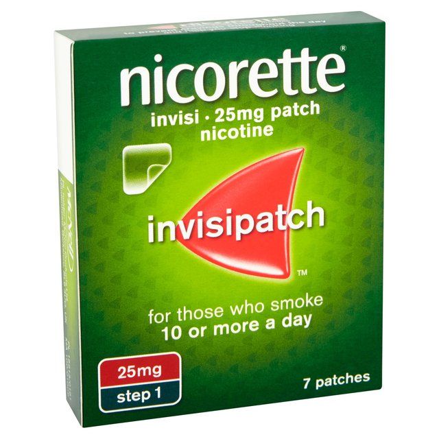 Nicorette Invisi Patch Step 1 25 mg 7 Patches (Stop Smoking Aid)   7 per pack