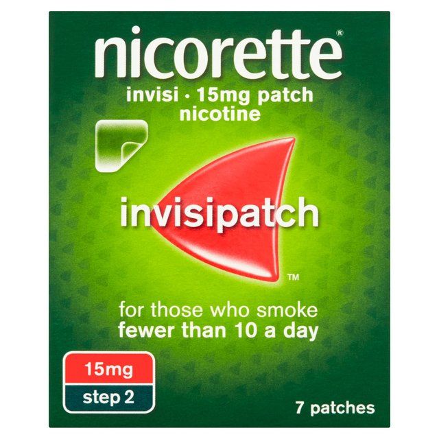 Nicorette Invisi Patch Step 2 15 mg 7 Patches (Stop Smoking Aid)   7 per pack