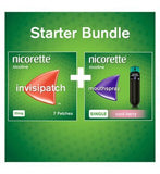 Nicorette Starter Bundle: Nicorette Invisi 25mg Patch 7 &amp;amp; QuickMist 1mg/spray Mouthspray Freshmint 150 sprays