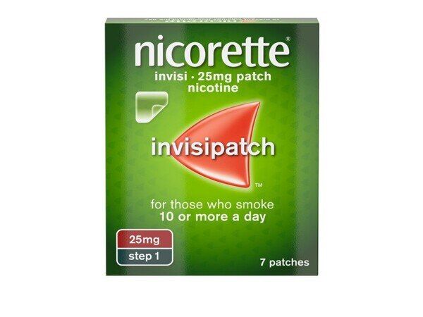 Nicorette&amp;reg; Step 1 Invisi 25mg Patch Nicotine 7 Patches