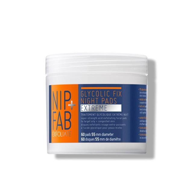 Nip+Fab Glycolic Exfoliating Extreme Night Pads   60 per pack