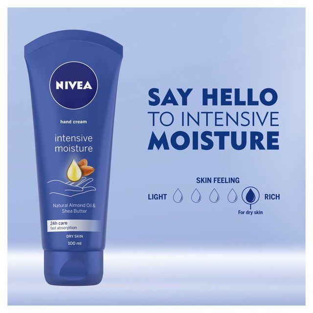 NIVEA Almond Oil &amp;amp; Shea Butter Intensive Hand Cream for Dry Skin   100ml