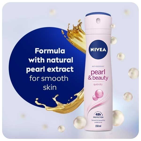 NIVEA Anti-Perspirant Deodorant Spray Pearl &amp;amp; Beauty 150ml