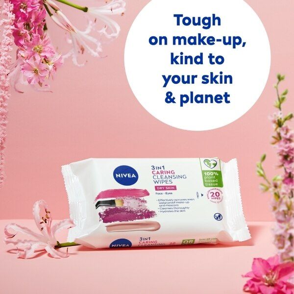 Nivea Biodegradable Face Cleansing Wipes Dry Skin 20'S