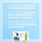 Nivea Biodegradable Face Cleansing Wipes Normal Skin 20'S