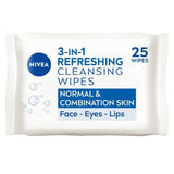 NIVEA Biodegradable Refreshing Face Cleansing Wipes   25 per pack